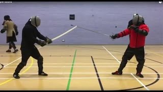 Katana vs Rapier Sparring  Burak vs Nick [upl. by Lipp]