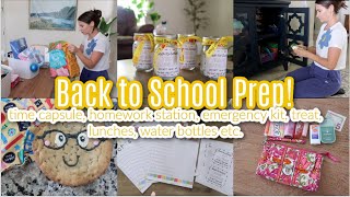 Back to School Prep Time Capsule Homework Station Emergency Kit Supplies Treat Lunch Etc [upl. by Asenaj]