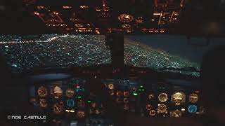 Impresionante vista de la Ciudad de México de Noche  Cabina de Pilotos [upl. by Ellicul]