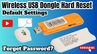 Dongle Not Working or Forget Your wifi password Watch Wireless 4G Dongle Stick Hard Reset Process [upl. by Peterec212]