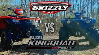 Grizzly 700 vs KingQuad 750 2023 Full Shootout [upl. by Eilahtan]