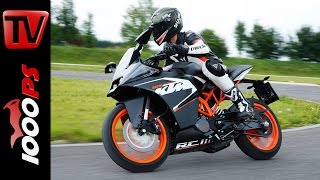 KTM RC 125 2014 Test  Action amp Details [upl. by Diao]