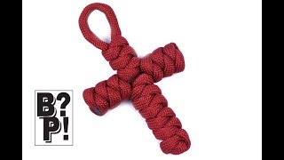 Make a Paracord Cross  Snake Knot Method  BoredParacordcom [upl. by Siegler]