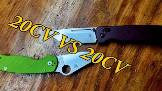 Kizer Escort 20CV vs Spyderco Para 3 20CV Edge Retention Testing knives edgeretention 20cv [upl. by Mckinney]