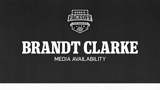 Defenseman Brandt Clarke  2024 LA Kings Rookie Faceoff  Media Availability [upl. by Shiekh970]