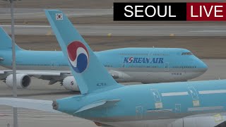 🔴 Airport Live Seoul Incheon South Korea Asiana A380 United Airlines 777 Delta [upl. by Inahc]