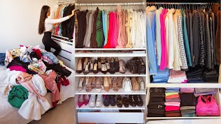 ORGANISING AND DECLUTTERING LAURA’S WARDROBE  CLOSET CLEANOUT 2022 [upl. by Anhoj]