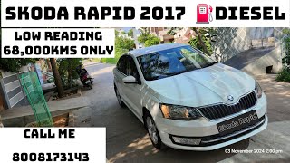 Skoda Rapid 2017 ⛽Diesel For SaleHaniya Car Decors Guntur [upl. by Arammat]