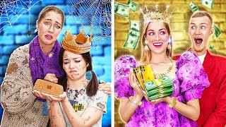 HOW TO BECOME A PRINCESS  Funny Rich vs Broke School Situations by 123 GO GLOBAL [upl. by Eesyak]