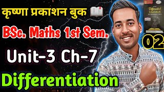 BSc Maths 1st Year 1st Semester  Differentiation  L02  Differentiol Calculus Krishna Publication [upl. by Barbur333]