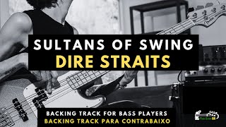 Sultans of Swing  Dire Straits  Backing Track Bass Tab Play Along  Tablatura Para Contrabaixo [upl. by Byrom]