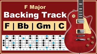 F Major Backing Track  70 Bpm  Pop Rock [upl. by Endaira]