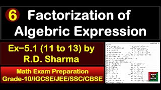 Solving Factorization of Algebraic Expression  IGCSE amp Grade 10 Math Tutorial  Part5 [upl. by Hugh704]