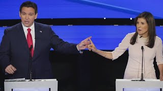 Republican presidential debate in Iowa Nikki Haley vs Ron DeSantis [upl. by Acsot]