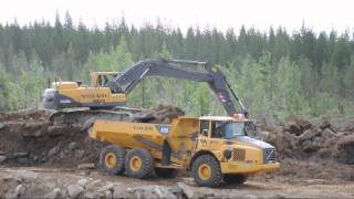 Volvo EC360B loading Volvo A25D [upl. by Potter]