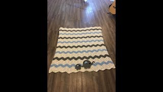 Crochet chevron blanket [upl. by Denni159]