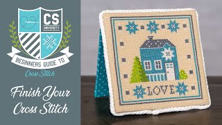 Finish a Cross Stitch into a Flatfold 🙌 Cross Stitch for Beginners 🎒 CROSS STITCH UNIVERSITY [upl. by Ellinad]