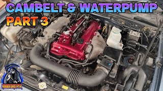 Mazda MX5 NB  Cambelt amp Waterpump Pt3 COMPLETED [upl. by Wilona290]