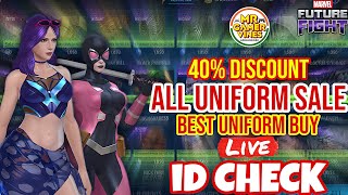 😍 40 Discount All Uniforms  Best Uniform Buy id Check Live Marvel Future Fight [upl. by Ammej]