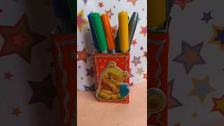 Easy Pen Stand Craft from Box New creative ideas diy penstand craft trending youtubeshorts [upl. by Brianne]