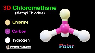 3D Chloromethane or Methyl chloride [upl. by Kcirtap454]