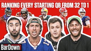 RANKING EVERY 2021 STARTING NFL QB FROM 32 TO 1 [upl. by Kalmick]