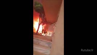 Rutube un homme échappe de justesse à la mort après un gros coup de vent pendant l’incendie près d’A [upl. by Eppes]