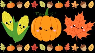 FALL PUMPKINS AND LEAVES FUN  BABY SENSORY  HIGH CONTRAST [upl. by Ahsikad13]