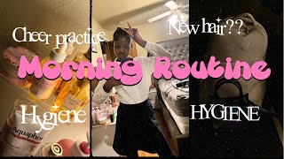 MORNING ROUTINE Spanish  cheer prep  new hair  etc [upl. by Rudman932]