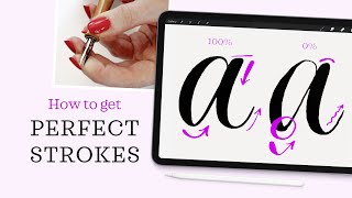 Thin and Thick Calligraphy Strokes in Procreate – My Top 3 Tips [upl. by Rovelli]