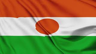 Niger flag waving animation  3min loop  free 4k stock footage [upl. by Bohon]