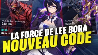 NOUVEAU CODE amp La force de LEE BORA  SOLO LEVELING ARISE [upl. by Erodaeht]