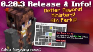 Skyblock 0203 Release Better Mayors Foraging News Nucleus RNG  More Hypixel Skyblock News [upl. by Crispa]