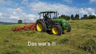 Heuernte 2018 Wenden mit John Deere 2650 und Kuhn GF 5801 MH [upl. by Bullis]