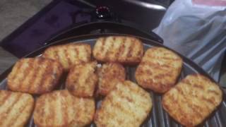 Delicious Hash Browns  George Foreman Grill Cooking [upl. by Erdda900]