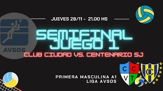 CLUB CIUDAD VS CENTENARIO SJ  SEMIFINAL 1  LIGA AVSOS [upl. by Lepine]