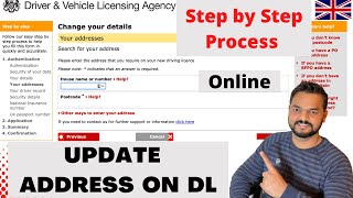 How to UPDATE your address with DVLA for your driving license  CHANGE Address On UK Driving Licence [upl. by Yadnus64]