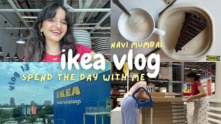 VLOG 13  Ikea Vlog  navi mumbai home decor new desk bedsheets coffee aesthetic  DIYAA JAIN [upl. by Ydoc]