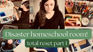 Homeschool Room Clean Out Part 1 [upl. by Elenore]