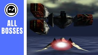 Star Fox 64 N64  All Bosses [upl. by Attenra]