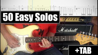 50 Easy Guitar Solos  TAB [upl. by Warfore]