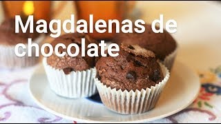 Cómo hacer magdalenas de chocolate caseras [upl. by Cobb]