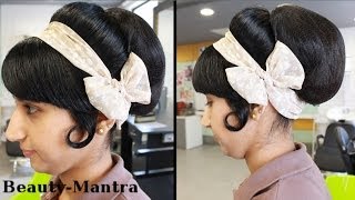 Hairstyle Tutorial Vintage Bun Look [upl. by Dadirac]