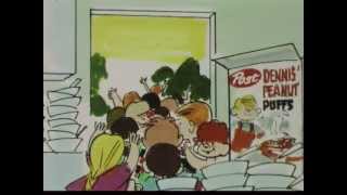 Dennis The Menace Peanut Puffs Commercial 1960s [upl. by Nikal]