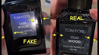 Real vs fake Tom Ford Oud Wood perfume How to spot fake Tom Ford Oud eau de parfum [upl. by Sev]