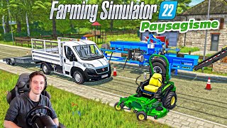 RETOUR DU PAYSAGISME SUR FARMING SIMULATOR 22  Tonte bois de chauffage [upl. by Crissy244]