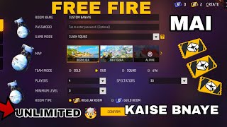 Custom Kaise Banate Hain 😱💯 l Free Fire Mein Custom Kaise Banaen l How To Create Custom In Free Fire [upl. by Coucher]