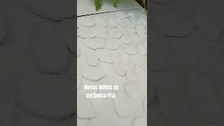 Folhas de cerâmica Fria Feitas com carimbo de confeitaria shorts ceramicafria artesanato [upl. by Anjali783]