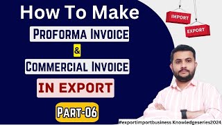 How to Make Export Invoice  How to Make Proforma invoice in export export import [upl. by Sitruk470]