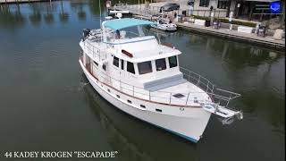 44 Kadey Krogen Trawler quotEscapadequot Yacht Tour [upl. by Poll]